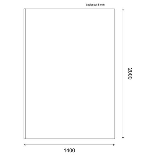 Paroi De Douche Verre Transparent Avec Dessin Mer Et Palmier Palma 140 Cm