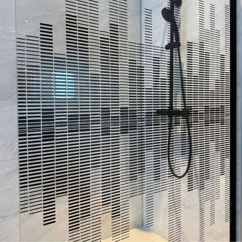 Paroi De Douche Fixe 100 Cm X 200 Cm Motif Manhattan - Verre 8 Mm