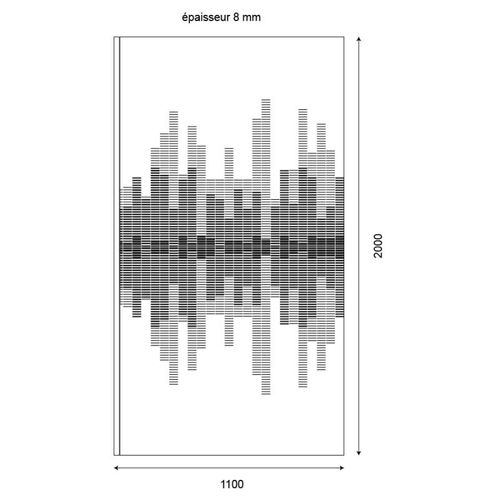 Paroi De Douche Fixe 110 Cm X 200 Cm Motif Manhattan - Verre 8 Mm