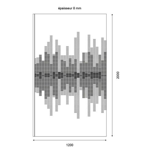 Paroi De Douche Fixe 120 Cm X 200 Cm Motif Manhattan - Verre 8 Mm