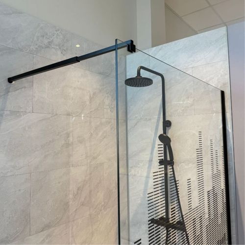 Paroi De Douche Fixe 120 Cm X 200 Cm Motif Manhattan - Verre 8 Mm
