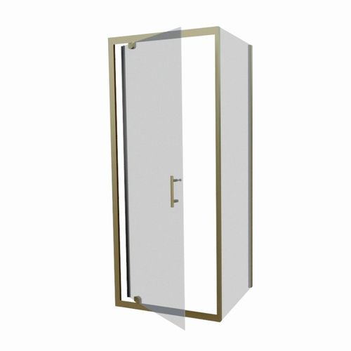 Paroi De Douche D'angle Porte Pivotante + Retour Fixe Goldy 80 Cm X 80 Cm
