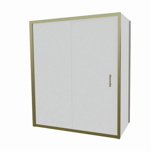 Paroi De Douche D'angle Porte Coulissante + Retour Fixe Goldy 160 Cm X 80 Cm
