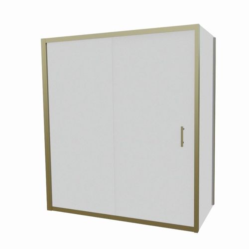 Paroi De Douche D'angle Porte Coulissante + Retour Fixe Goldy 170 Cm X 80 Cm