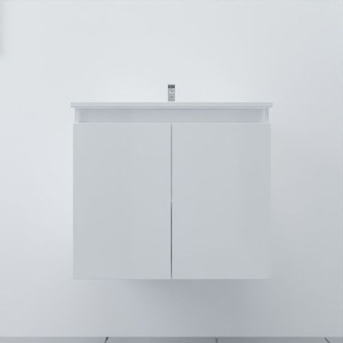 Meuble Salle De Bain Suspendu 60 Cm Proline- Blanc- Céramique