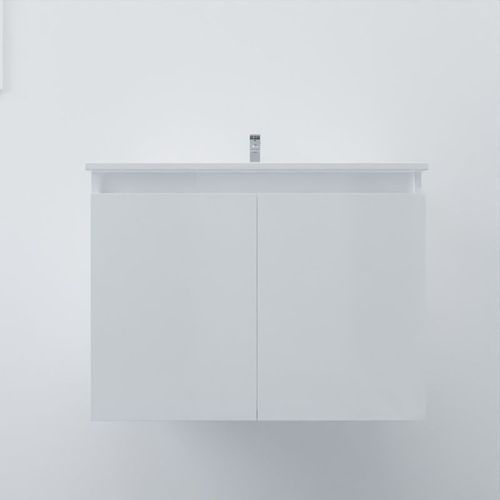 Meuble Salle De Bain Suspendu 70 Cm Proline- Blanc- Céramique