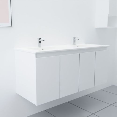 Meuble Double Vasque 120 Cm Proline- Blanc- Céramique
