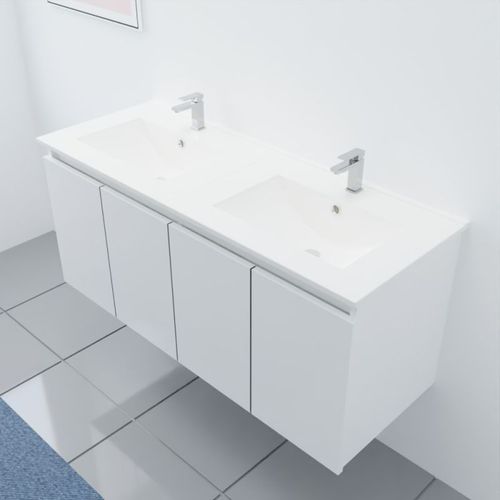 Meuble Double Vasque 120 Cm Proline- Blanc- Céramique