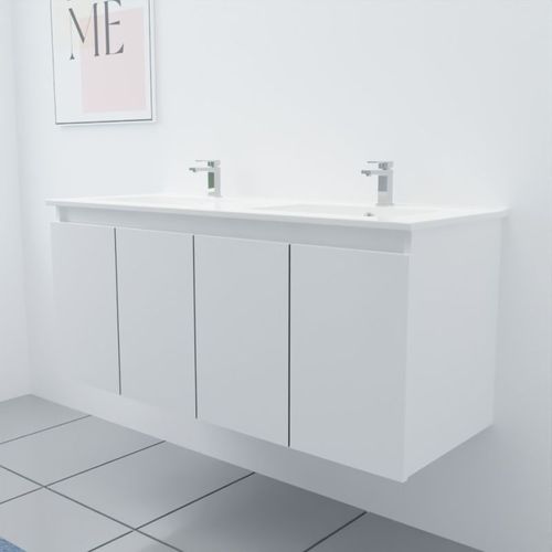 Meuble Double Vasque 120 Cm Proline- Blanc- Céramique