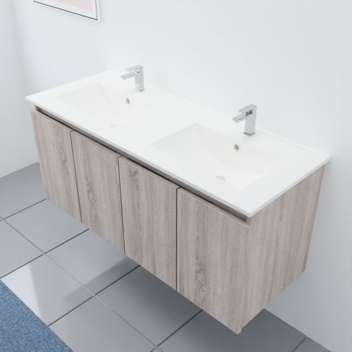 Meuble Double Vasque 120 Cm Proline- Bois- Céramique