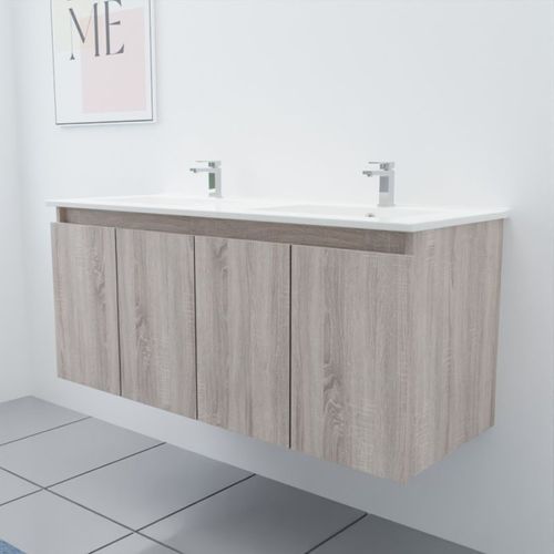 Meuble Double Vasque 120 Cm Proline- Bois- Céramique