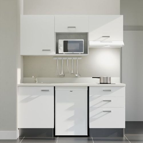 K20 : Blanc - Plan Monobloc Snova Évier à Gauche + Electro Blanc