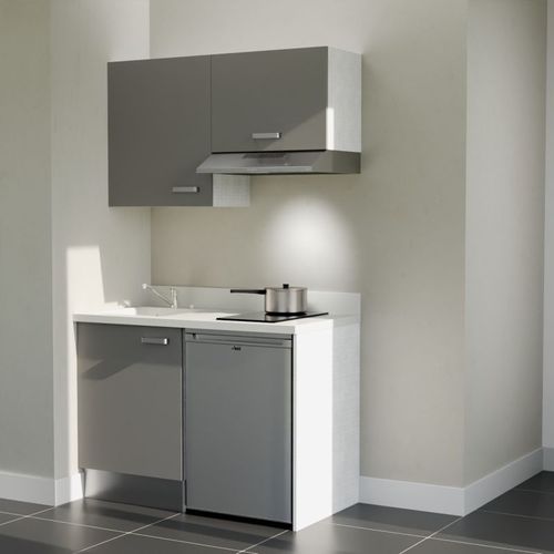 K01 : Gris - Plan Monobloc Snova Évier à Gauche + Electro Inox