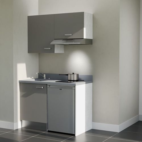 K01 : Gris - Plan Monobloc Cromo Évier à Gauche + Electro Inox