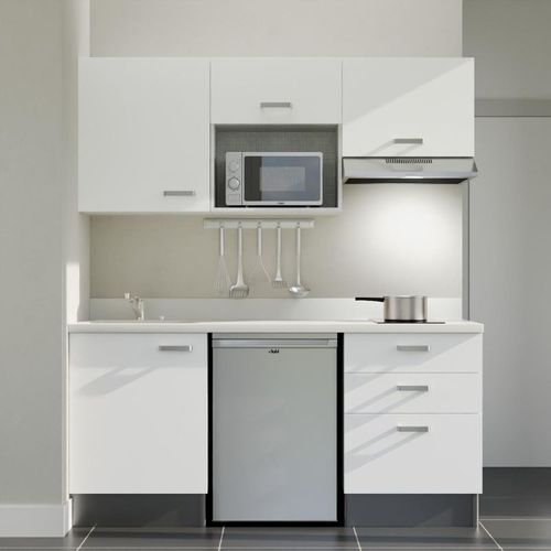 K20 : Blanc - Plan Monobloc Snova Évier à Gauche + Electro Inox