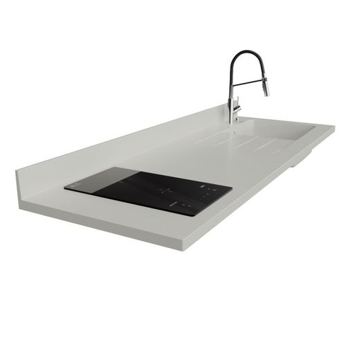 Plan De Travail Monobloc Planiquartz Avec Évier - 180 Cm - Snova - Évier à Droite - Induction