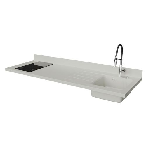 Plan De Travail Monobloc Planiquartz Avec Évier - 180 Cm - Snova - Évier à Droite - Induction