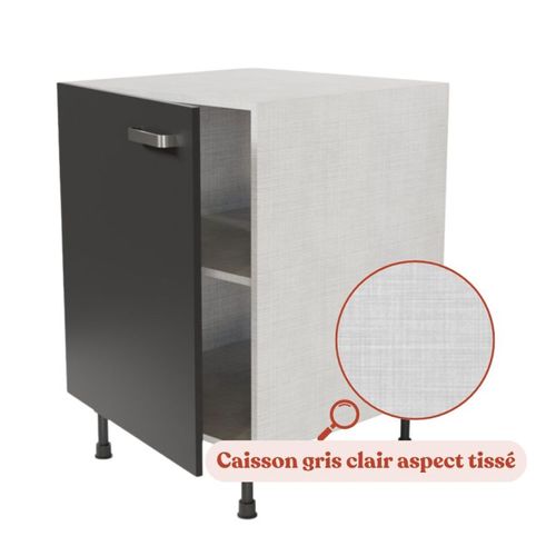 Meuble Sous Évier - 60 Cm - Noir