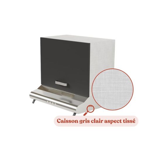 Meuble Sur Hotte - 60 Cm - Noir