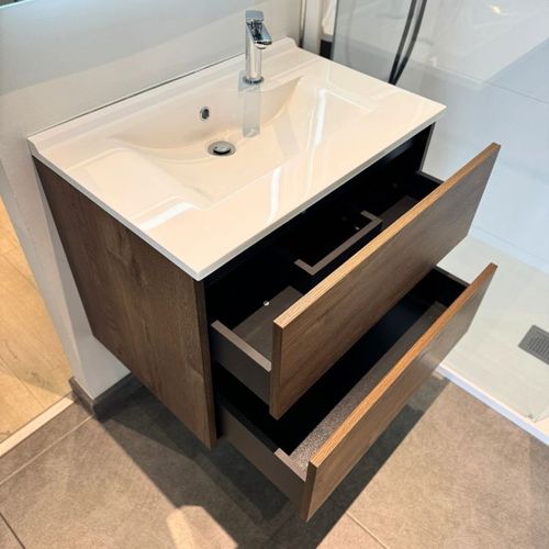 Meuble Vasque Suspendu Alixia 70 Cm + Miroir Orana