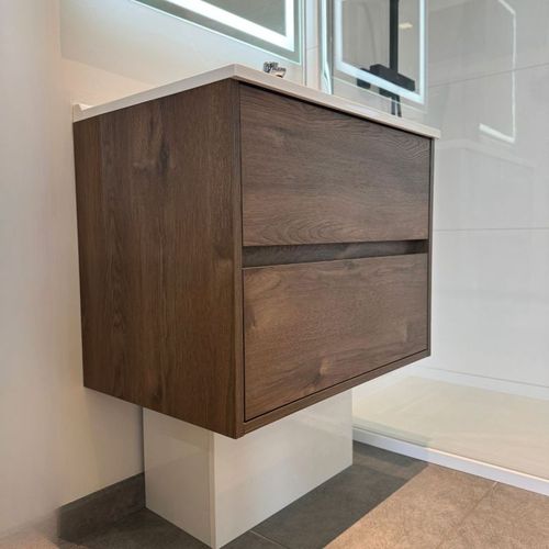 Meuble Vasque Suspendu Alixia 70 Cm + Miroir Excell Plus