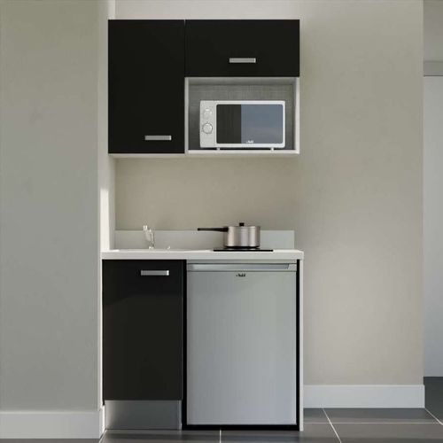 K00 : Noir - Plan Monobloc Snova Évier à Gauche + Electro Inox