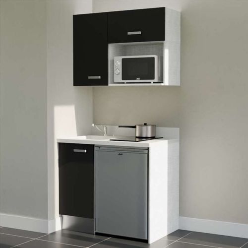 K00 : Noir - Plan Monobloc Snova Évier à Gauche + Electro Inox