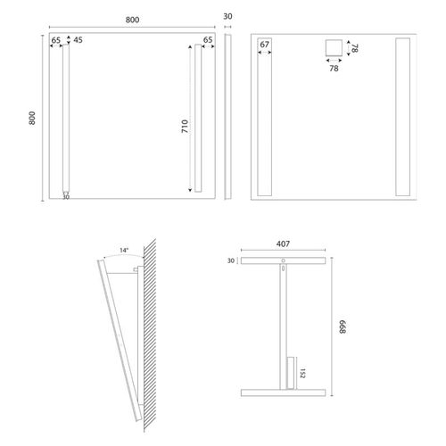 Meuble Salle De Bain Pmr Andy Plus 90 Cm Bois Et Blanc + Miroir Motory - Vasque à Droite