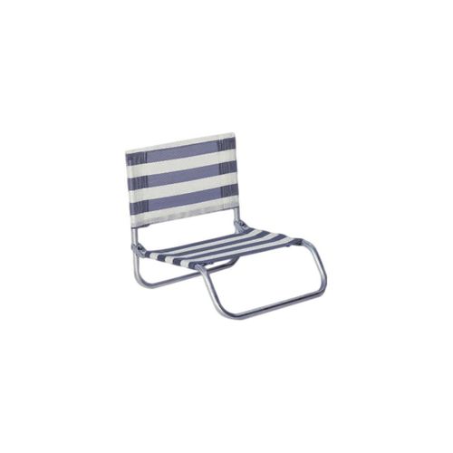 Siege Plage En Aluminium Basic Rayé Bleu