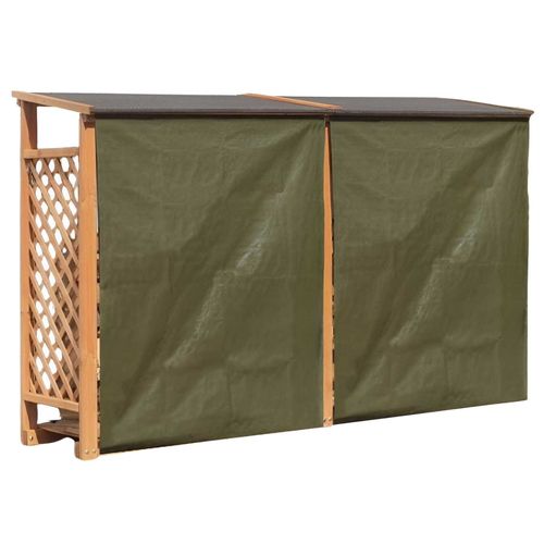 Abri Bûches En Bois Coloris Miel Avec Extension