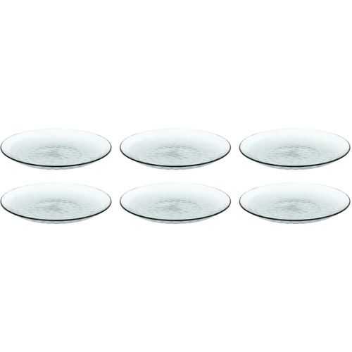 Assiettes En Plastique Effet Martelé (lot De 6) Bleu Turquoise