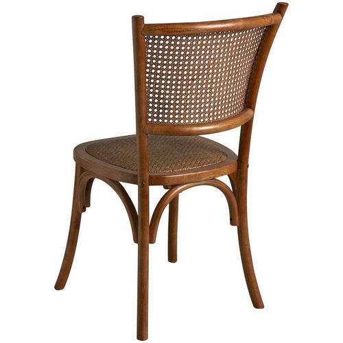 Chaise En Hêtre Et Rotin, Dossier En Cannage Lot De 4