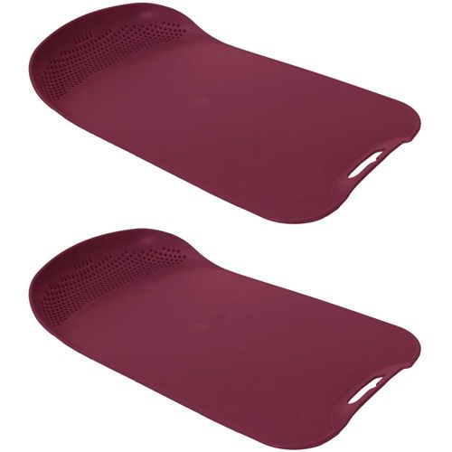 Planche à Découper En Polypropylène Avec Passoire Intégrée (lot De 2) Bordeaux