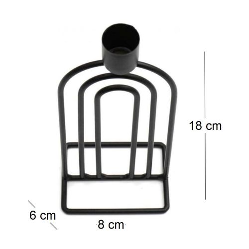 Bougeoir En Fer 18 Cm Abstract (lot De 2)