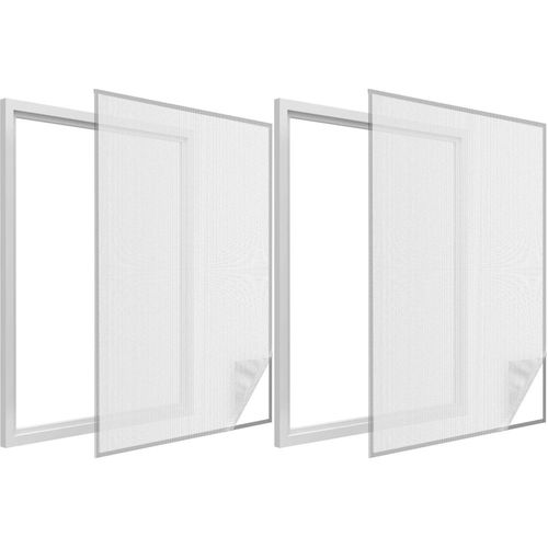 Moustiquaire Fenêtre Blanc 28g/m² Bande Auto-agrippante 9,5 Mm (lot De 2)
