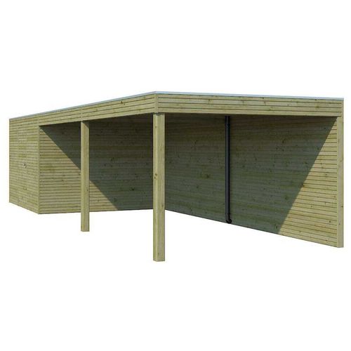 Abri De Jardin Traité 300 X 300 Cm Qube Abri Avec Extension Et Plancher