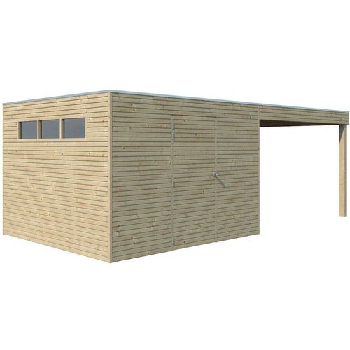 Abri De Jardin 300 X 300 Cm Qube Abri Avec Extension 294 X 300 Cm Et Plancher