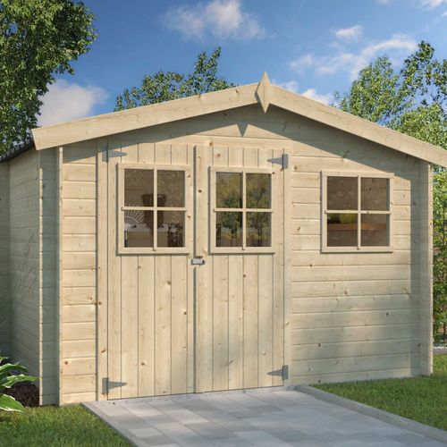 Abri De Jardin En Bois 4,91 M² Zurich 295 X 205 Cm (non Traité) Avec Plancher