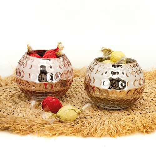 Photophore Boule En Verre Antique Lot De 4