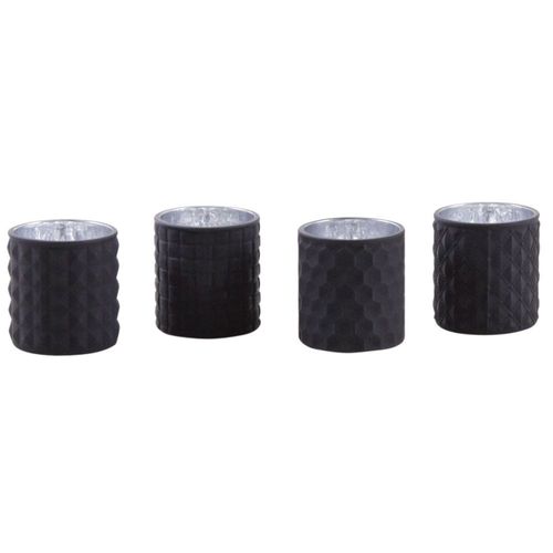 Photophore Noir En Verre Teinté Mat Lot De 8