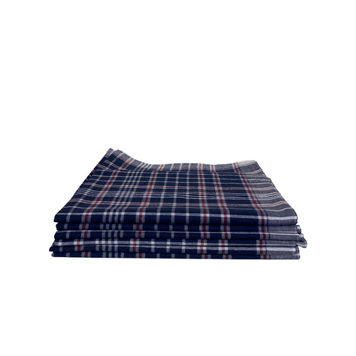 Lot De 6 Mouchoirs De Travail Carreaux André- 100% Coton - Doux Et Écologique - 50x50cm