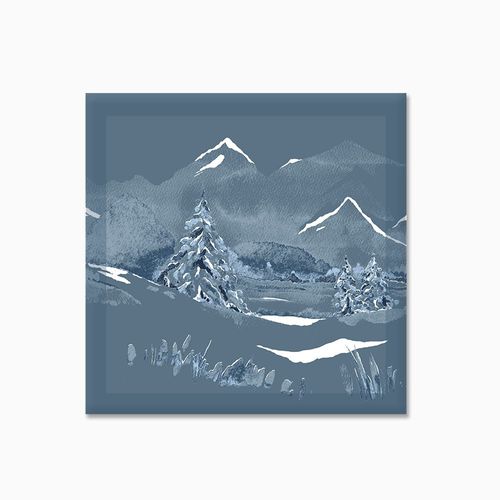 Lot 2 Taies Carrées Esprit Montagne Pur Coton Nuit Des Alpes