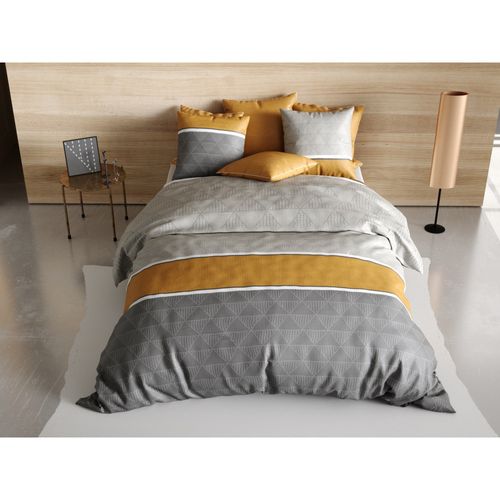 Housse De Couette 220x240 Cm Et Ses 2 Taies Balmaz 100% Coton (3p)