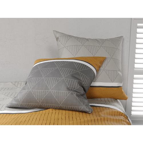 Housse De Couette 100% Coton 240x260 Cm Avec 2 Taies Carrées Balmaz