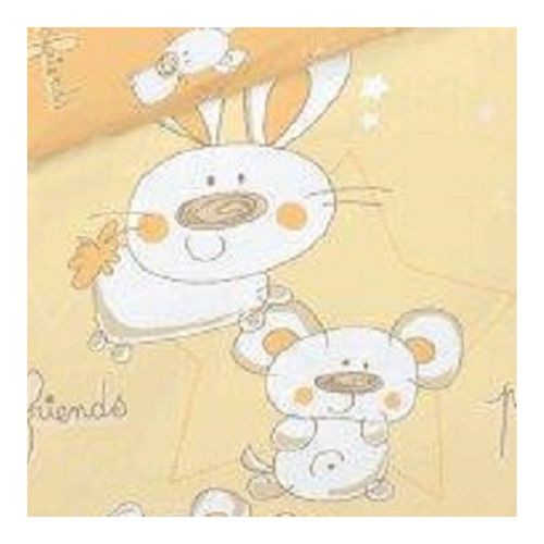 Housse De Couette Bébé Pets Friends Jaune 100x140