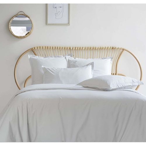 Housse De Couette Blanche 280x240 Cm + 2 Taies 65x65 Cm – 100% Percale 80 Fils - Finition Rabat