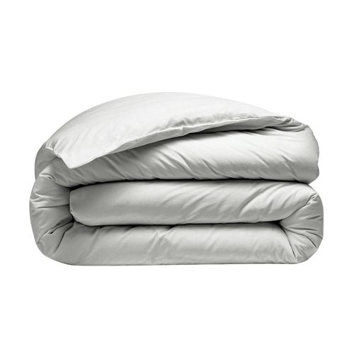 Housse De Couette Blanche 280x240 Cm + 2 Taies 65x65 Cm – 100% Percale 80 Fils - Finition Rabat