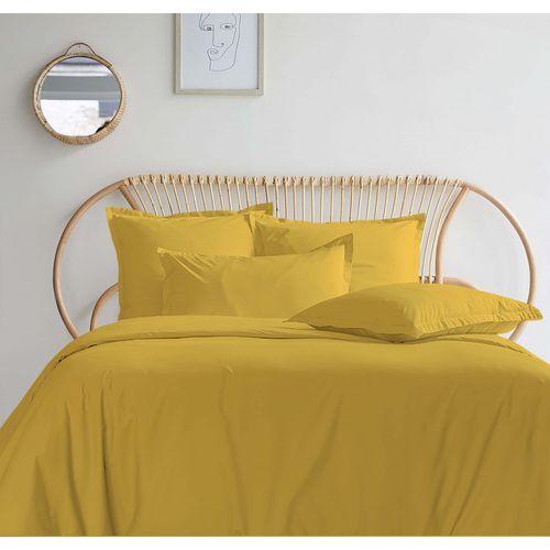 Housse De Couette Safran 280x240 Cm + 2 Taies 65x65 Cm – 100% Percale 80 Fils - Finition Rabat