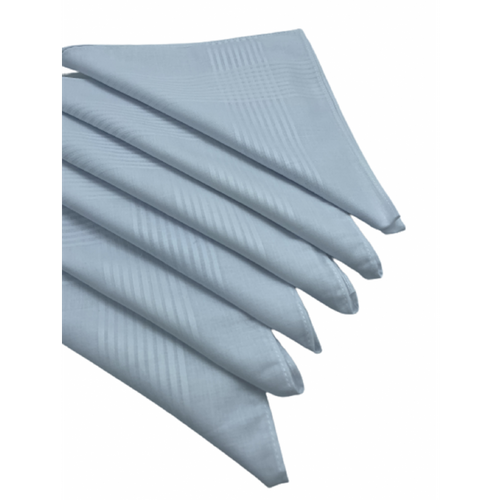 Lot De 6 Mouchoirs Blancs En Coton 40x40 Cm - Bordures Élégantes, Doux Et Résistants, Idéal Au