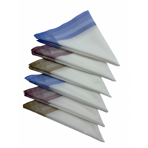 Lot De Mouchoirs Homme 100 % Coton Jumel 45x45 Cm - Douceur Premium, Réutilisables, Intérieur Blanc
